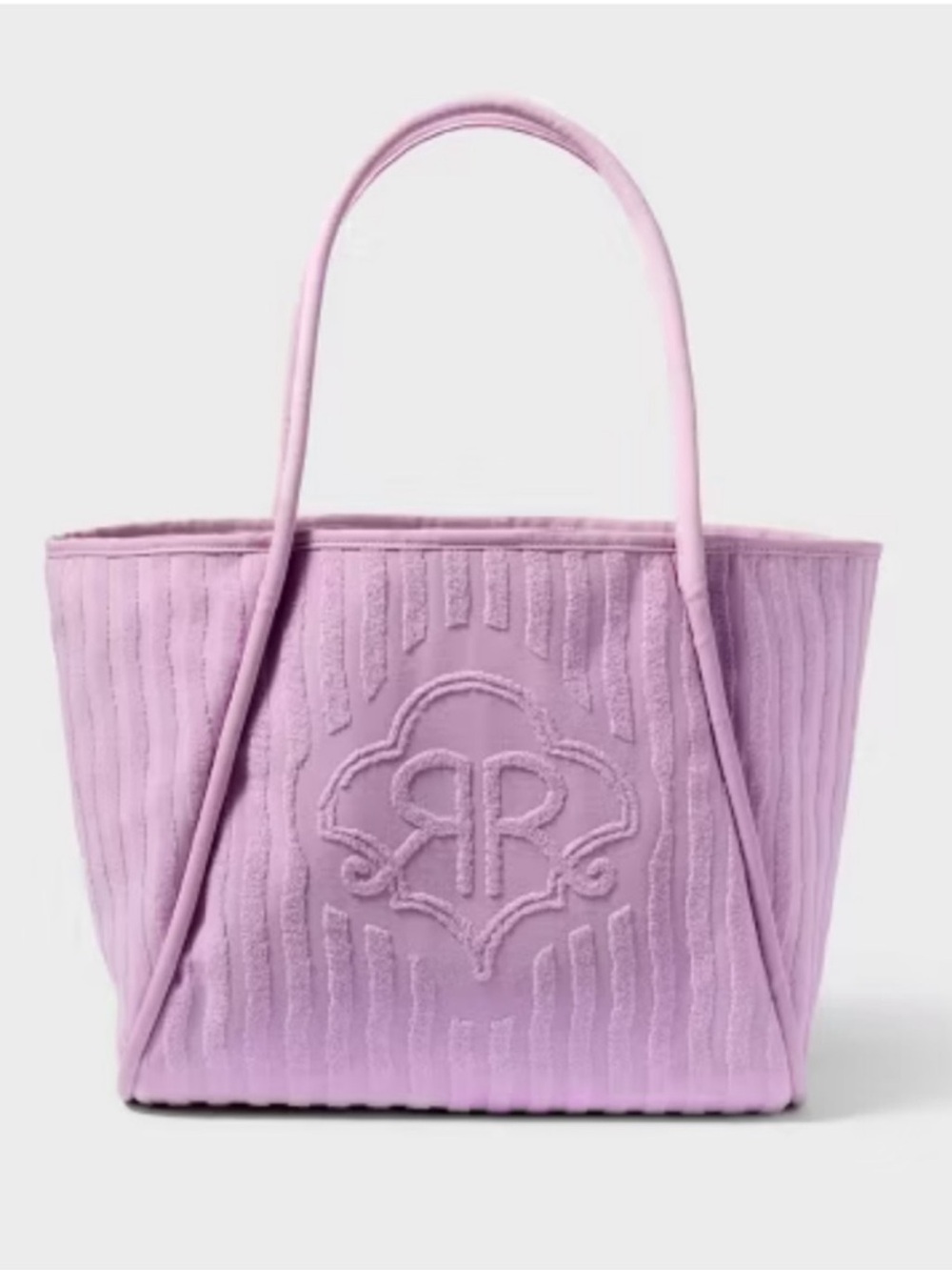 Roller Rabbit for Target. Lavender Quilted Tote Bag with Embossed Logo. NWT